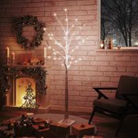 VidaXL Berkenboom led 96 led&apos;s warmwit 180 cm wit