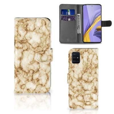 Samsung Galaxy A51 | Bookcase | Marmer Goud