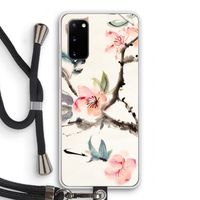 Japanse bloemen: Samsung Galaxy S20 Transparant Hoesje met koord