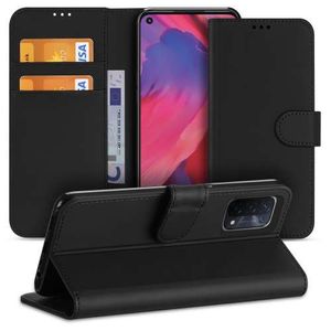 Telefoon Hoesje OPPO A54 5G | A74 5G | A93 5G Book Case Zwart met Pasjeshouder