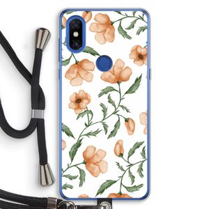 Peachy flowers: Xiaomi Mi Mix 3 Transparant Hoesje met koord