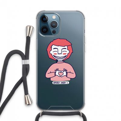 Hartje: iPhone 13 Pro Max Transparant Hoesje met koord