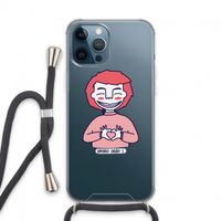 Hartje: iPhone 13 Pro Max Transparant Hoesje met koord