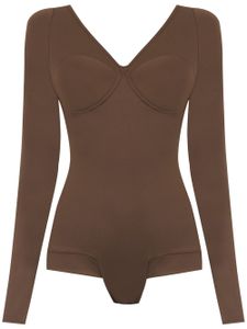 Amir Slama long sleeved bodysuit - Marron