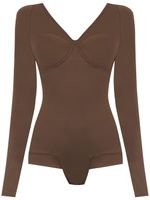 Amir Slama long sleeved bodysuit - Marron - thumbnail