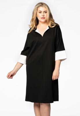 Yoek Dress wide | Zwart | Maat 42/44