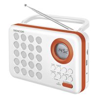 Sencor SRD 220 WOR Digital FM radio Klok Digitaal Oranje, Wit