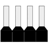 Geïsoleerde Band Adereindhuls 1,50qmm Zwart penlengte = 8mm