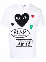 Comme Des Garçons Play t-shirt à logo imprimé - Blanc - thumbnail