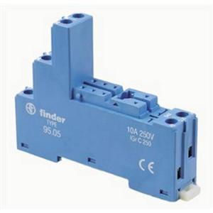 Finder 95.05 Relaissocket Geschikt voor serie: Finder serie 40, Finder serie 44 Finder 40.52, Finder 40.61, Finder 44.62 (l x b x h) 78.6 x 15.8 x 60.9 mm 1