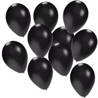 Zwarte latex party ballonnen 40x stuks rond 27 cm - thumbnail