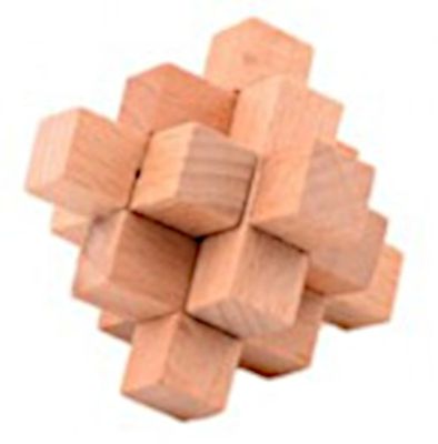 Johntoy puzzel hersenkraker 4,5 cm hout blank (A) Johntoy puzzel hersenkraker 4,5 cm hout blank (A)