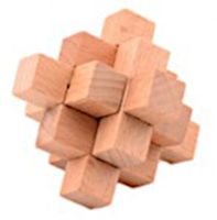 Johntoy puzzel hersenkraker 4,5 cm hout blank (A) - thumbnail