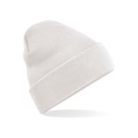 Beechfield Beanie Wintermuts - 100% soft Acryl - beige - Super soft - Brede omslag band - dames/ her