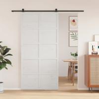 VidaXL Schuifdeur 100x208 cm massief grenenhout wit VidaXL Schuifdeur 100x208 cm massief grenenhout wit