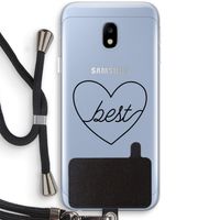 Best heart black: Samsung Galaxy J3 (2017) Transparant Hoesje met koord