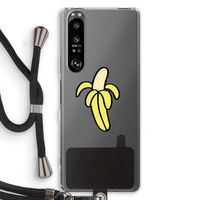 Banana: Sony Xperia 1 III Transparant Hoesje met koord