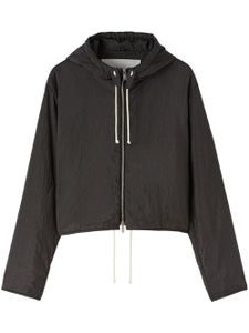 Jil Sander zip-up hooded jacket - Noir