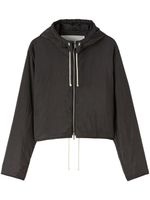 Jil Sander zip-up hooded jacket - Noir - thumbnail