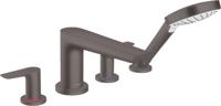 Hansgrohe Talis E 4-gats badrandmengkraan afbouwdeel voor inbouwdeel 13244180, Brushed Black Chrome