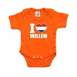 Oranje I love Willem rompertje baby 92 (18-24 maanden)  -