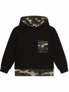 Dolce & Gabbana Kids hoodie impimé à manches longues - Noir