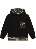 Dolce & Gabbana Kids hoodie impimé à manches longues - Noir