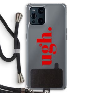 Ugh: Oppo Find X3 Transparant Hoesje met koord
