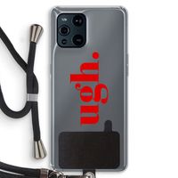 Ugh: Oppo Find X3 Transparant Hoesje met koord