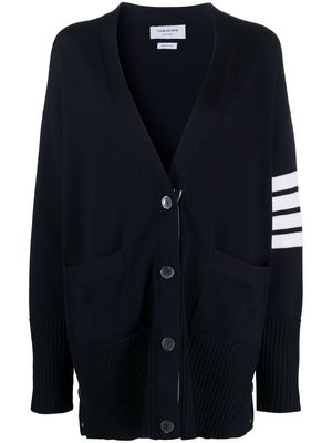 Thom Browne cardigan à détails 4 bandes signature - Bleu