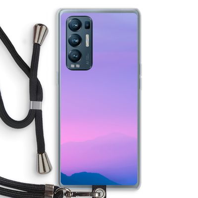 Sunset pastel: Oppo Find X3 Neo Transparant Hoesje met koord