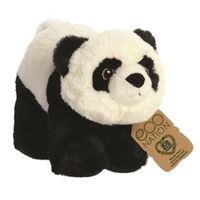Pluche dieren knuffels zwart/witte panda van 23 cm   -