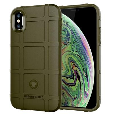 Volledige dekking schokbestendig TPU Case voor iPhone XS Max (groen)
