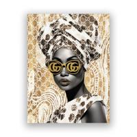 Glasschilderij - Fashion bril - 60 x 80 cm