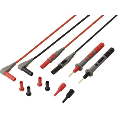 VOLTCRAFT MSL-850 Meetsnoer Stekker 4 mm Testpunt 1.2 m Rood, Zwart 1 paar