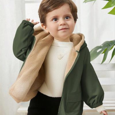 Baby Boy Army Green Cargo Puffer Jacket | Warm Hooded Coat Army Green / 12-18M