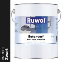 Ruwol Betonverf Zwart (RAL 9005) 5 liter