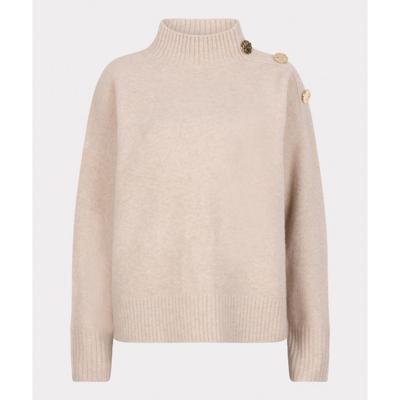 Esqualo - Beige | Dames | Trui | Beige | XL | regular | Kamst mode
