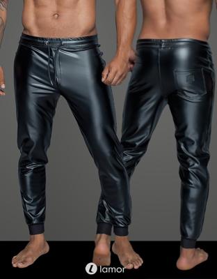 * NOIR handmade Wetlook heren Tregging, H063
