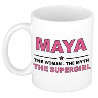 Maya cadeau mok - Woman Myth Supergirl - naam koffiemok - 300 ml - collega - moederdag