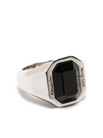 Alexander McQueen bague en laiton sertie d'une pierre - Argent - thumbnail