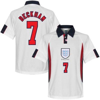 Score Draw - Engeland Retro Voetbalshirt WK 1998 + Beckham 7
