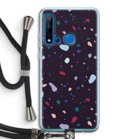 Dark Rounded Terrazzo: Huawei P20 Lite (2019) Transparant Hoesje met koord