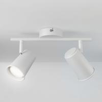 Riga - LED plafondlamp - 8 Watt 690 Lumen - 2 spots - 6500K Neutraal wit - Draaibaar en dimbaar - GU10 - Kantelbaar - Plafondspot - IP20 Voor binnen - Wit