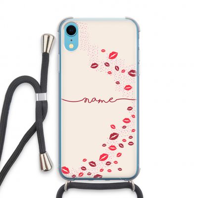 Kusjes: iPhone XR Transparant Hoesje met koord