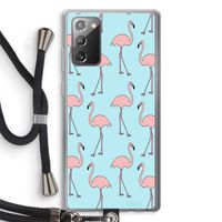 Anything Flamingoes: Samsung Galaxy Note 20 / Note 20 5G Transparant Hoesje met koord