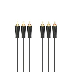 Hama 00205150 audio kabel 1,5 m 3 x RCA Zwart