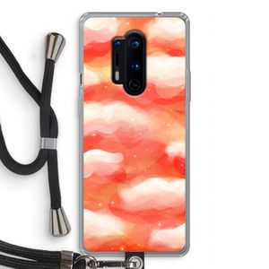Lichte Wolken: OnePlus 8 Pro Transparant Hoesje met koord