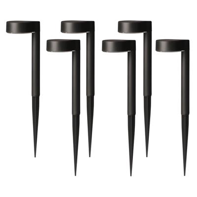 Sunnydays Tuinlampen / prikspot Solar Glow - 8x - zwart - kunststof - waterbestendig - 31 cm