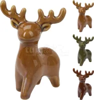 Beeld Rendier Staand Porselein 14,5cm Assorti 1st